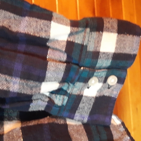 GIRLS Plaid Button Down 26 - Picture 4 of 8